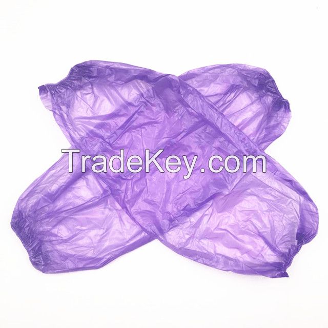 Factory Disposable Purple Plastic Waterproof Arm Sleeve Sleeve Cover