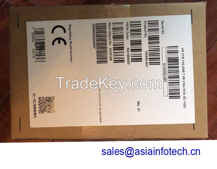 HP 2TB 12G SAS 7.2K 2.5 HDD 765466-B21 765873-001