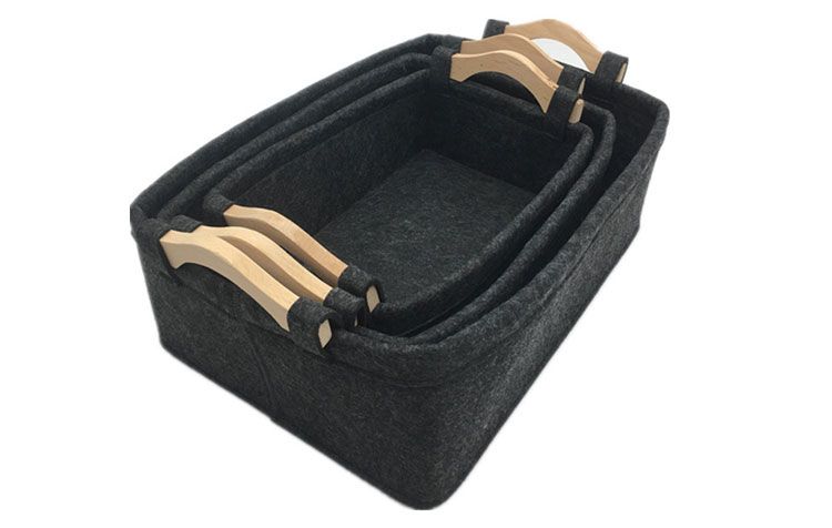 Felt Storage Basket Closet Toy Book Hamper for Home Organizer