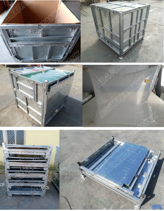 Foldable Iron IBC 800L to 1200L 1000L Collapsible IBC