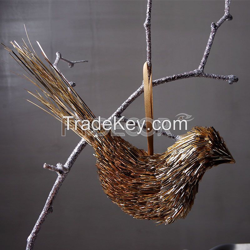 Gold Bird Hanging Ornament for Wedding Decoration