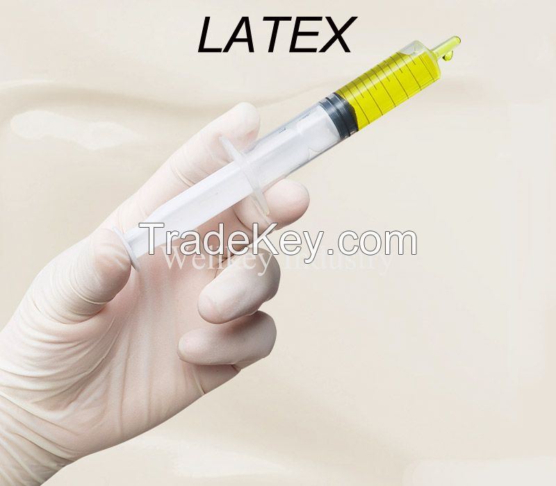 Powder free latex gloves