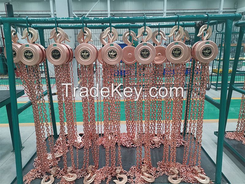 Non-Sparking Chain Hoist Block Cap 20 Ton Copper Beryllium ATEX FM Certificate