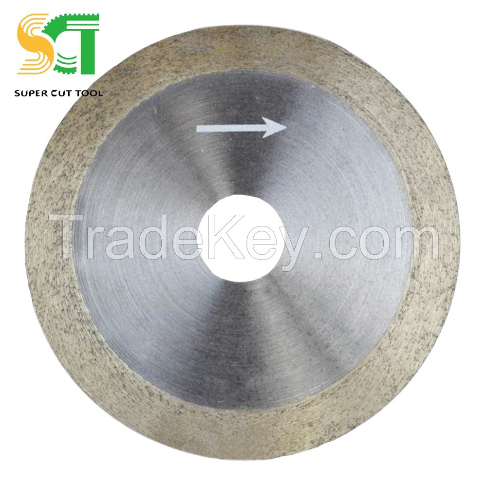 Diamond continuous rim saw blade for artificial stone cutting