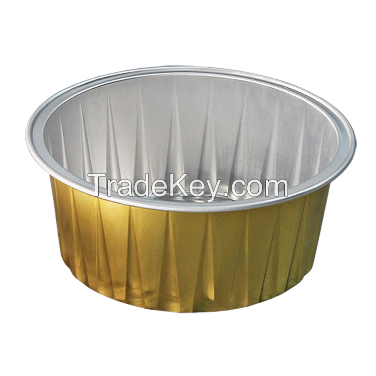 Smoothwall Aluminum Foil Round tray mini loaf pans foil containers with lids