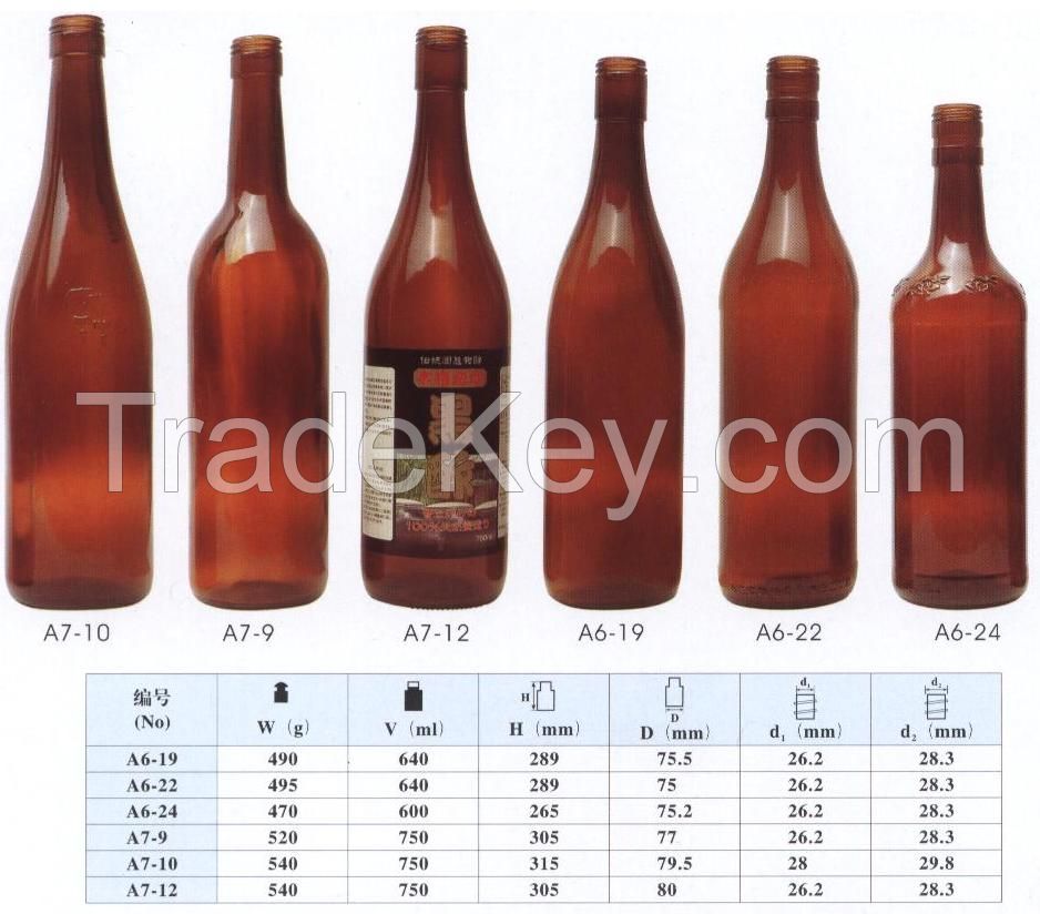 amber glass bottles