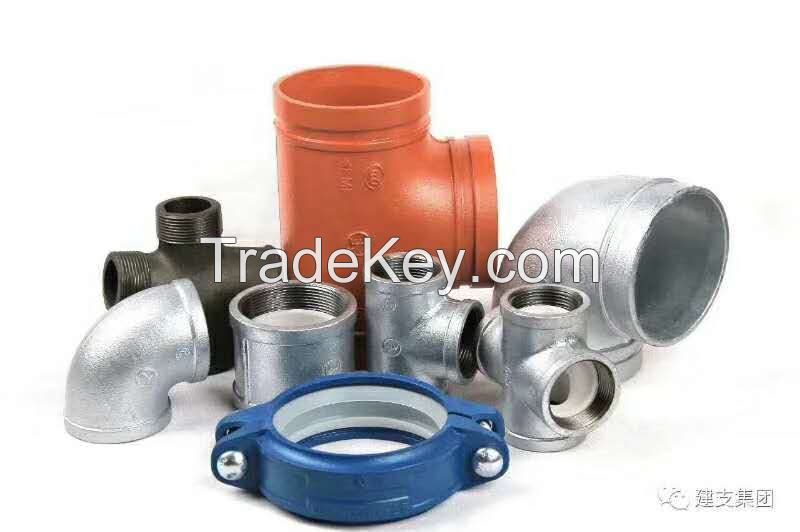 FM/UL Standard popular hot sale products ductile iron grooved pipe fittings For fire system