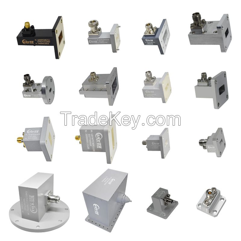 RF microwave components waveguide to coaxial adapter