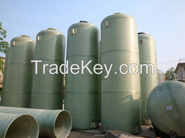 Horizontal Fibeglass Glass Fiber Reinforced Plastic FRP Storage Tank