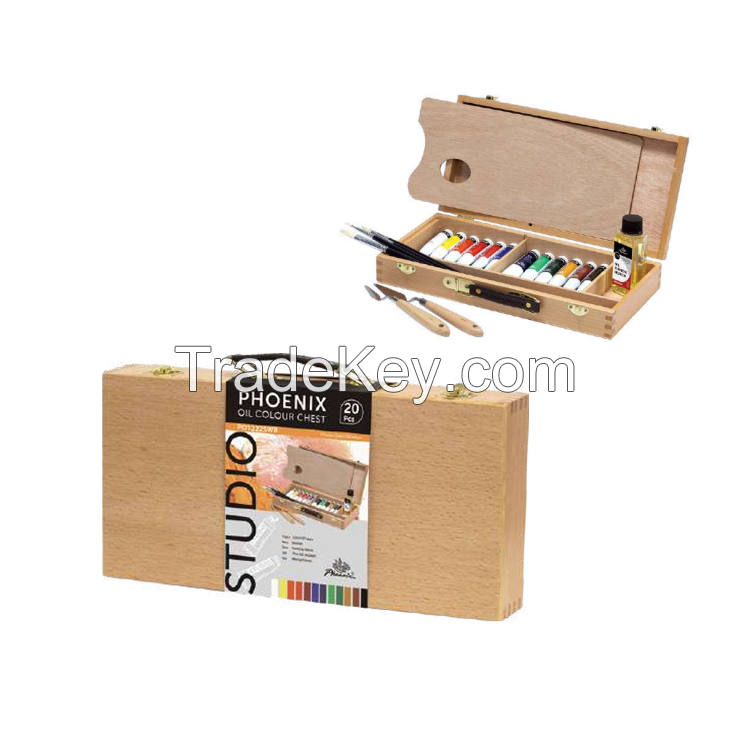 Sell Oil Paint 12 x 22ml art set with Medium Brush knives Palette Phoenix OEM