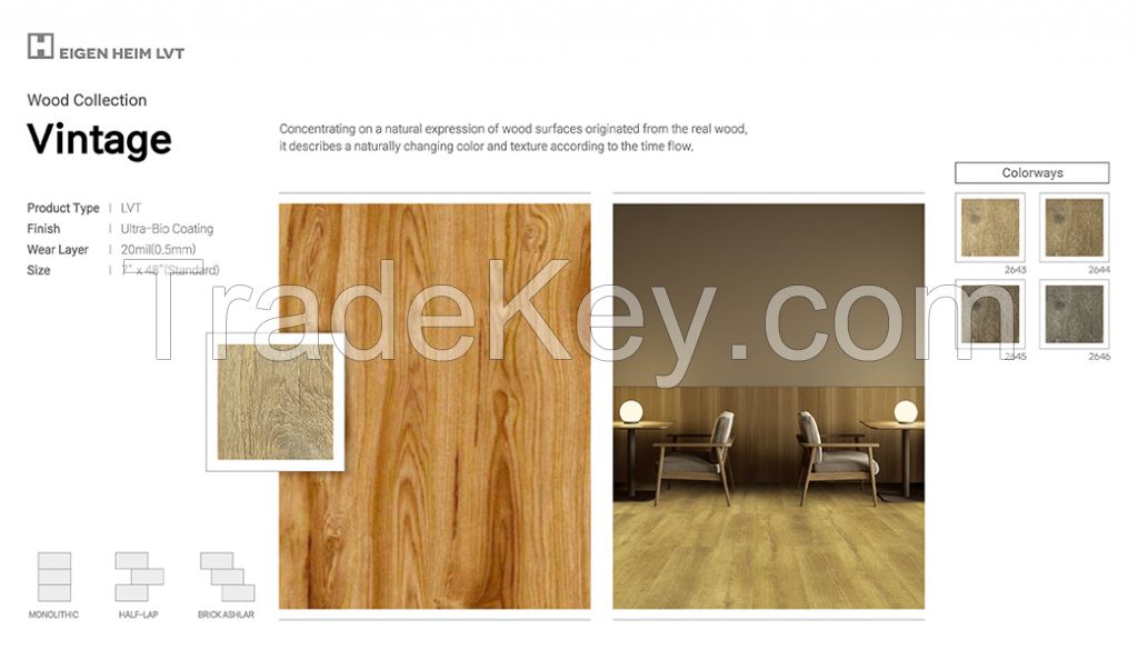 Luxury Vinyl Tile (Plank) flooring_Wood style_Vintage