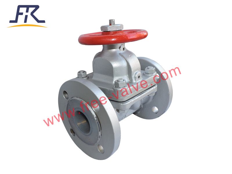 Flanged Fluorine Lined Diaphragm Valve ANSI 150LB for chemical industry