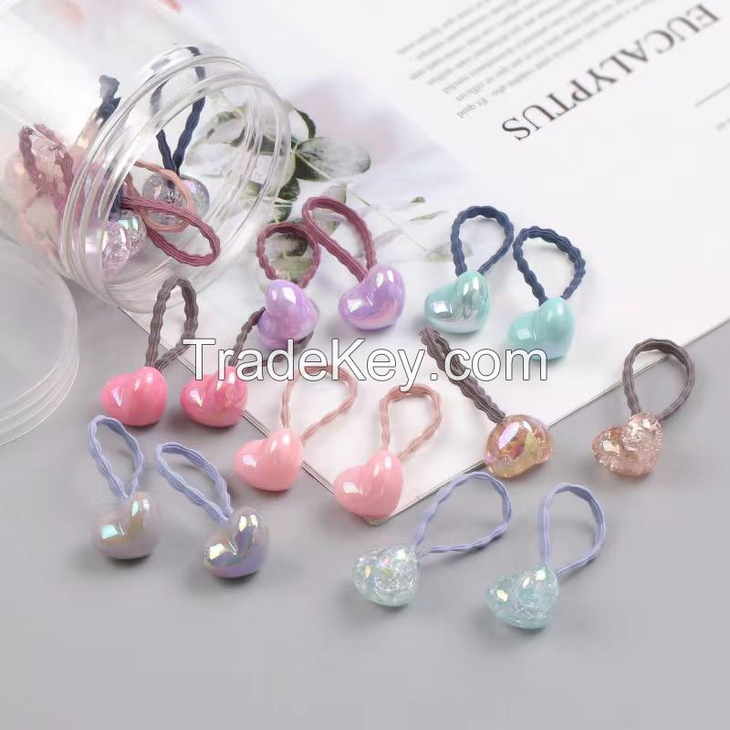 Candy Color Cartoon Hair Ring 20pcs One Set