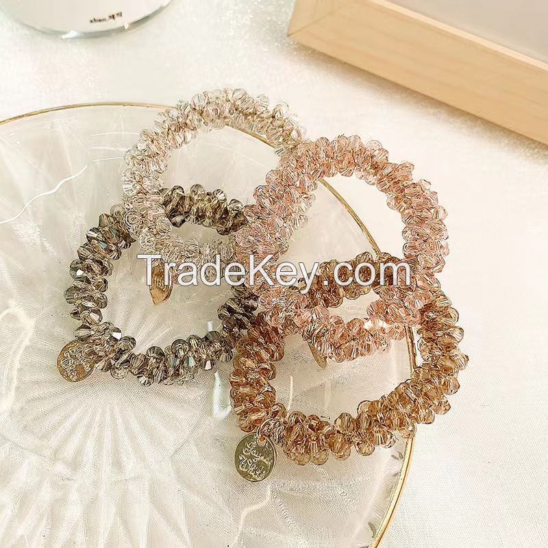 Fashion Pearl Hair Rope Rhinestone Hair Tie