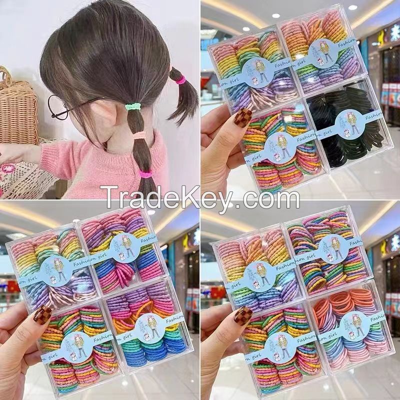 High Elastic Band Children's Hair Rope Ninety pcs One Can