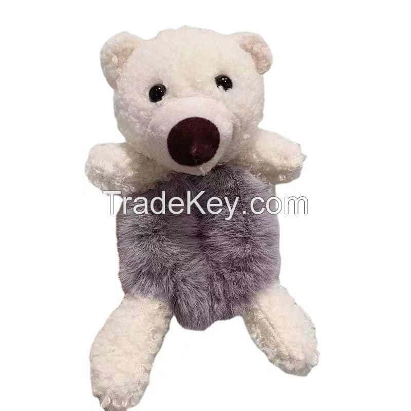 CARTOON PLUSH BEAR RUBBER BAND HEAD ROPE