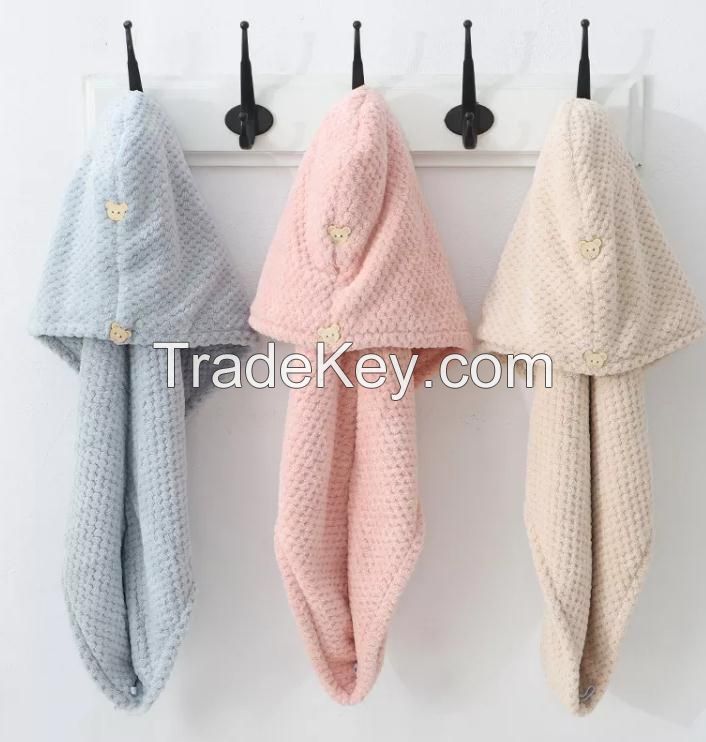 High Quality Turban Microfiber Dryer Micro Fiber Hair Towel, Microfiber Drying Hair Towel