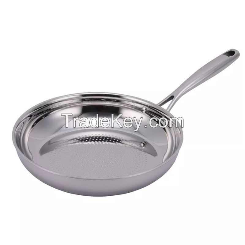 24x5.5cm 304 stainless steel nonstick frypan 18/8 Fry Pan Cookware