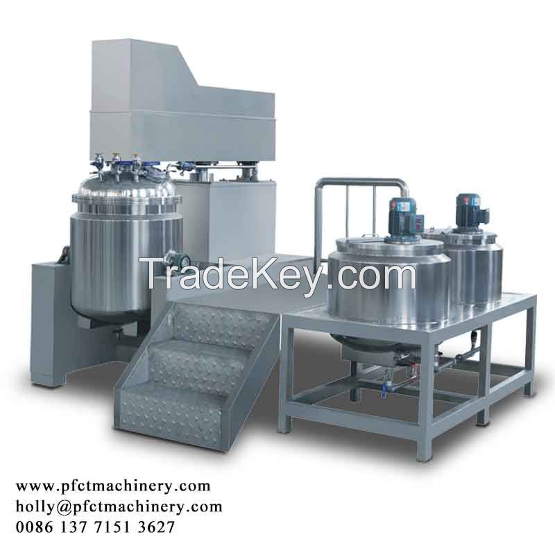 200L vacuum homogenizer mixer for cosmetic creams, skin care products, etc..