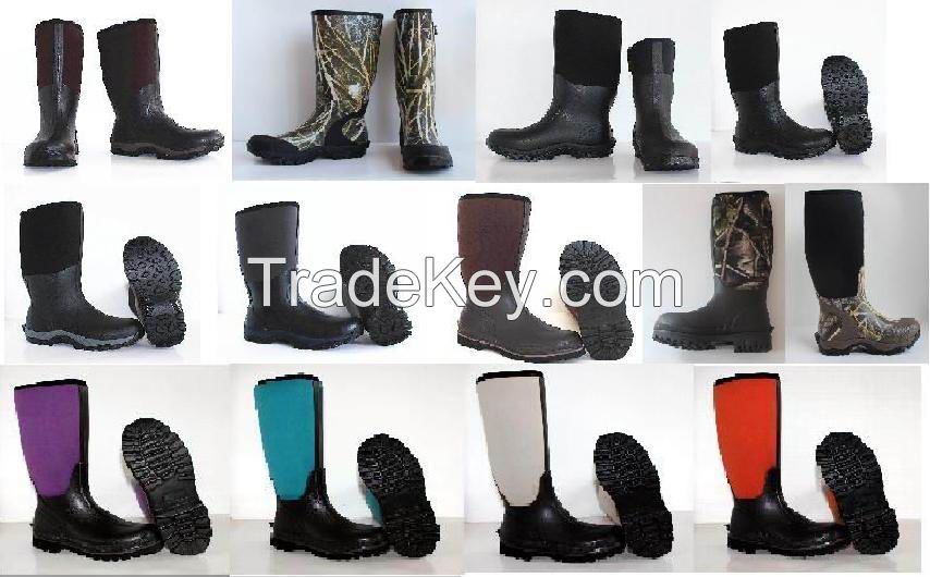 New Fashion Camo Neoprene Rubber Rain Boot, Neoprene Rubber Boot, Hi-Q Neoprene Boot, China Boots