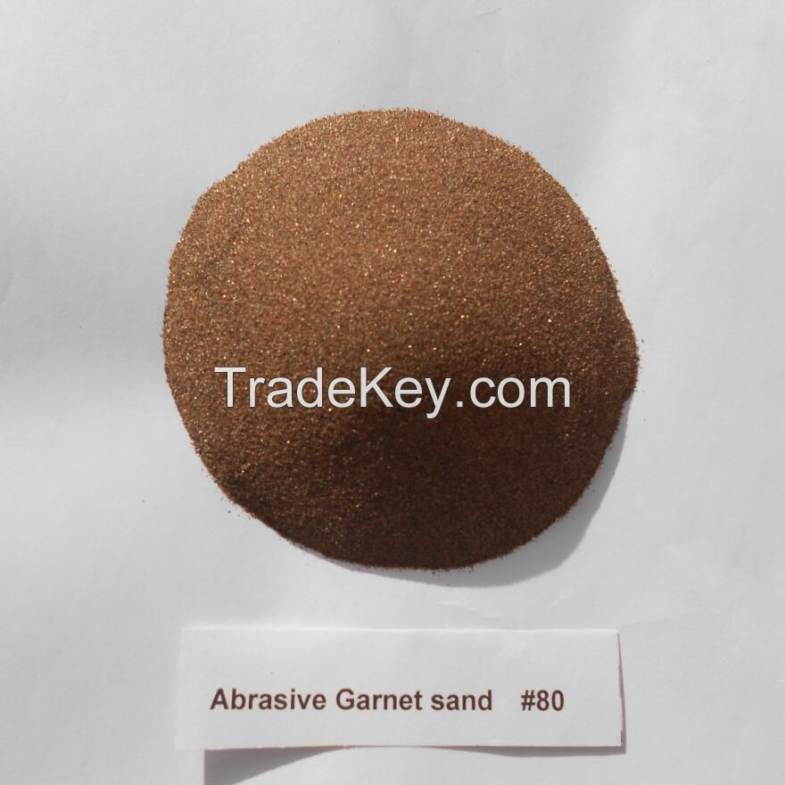 waterjet cutting abrasive sand garnet sand mesh 80 grain gritz