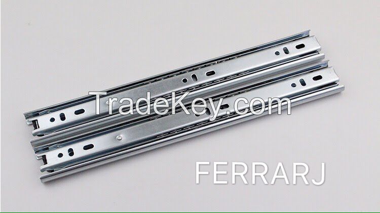 FERRARJ 35MM WIDTH 3 SECTIONS THREE-FOLDS FULL EXTESNION TELESCOPIC BALL BEARING DRAWER SLIDE