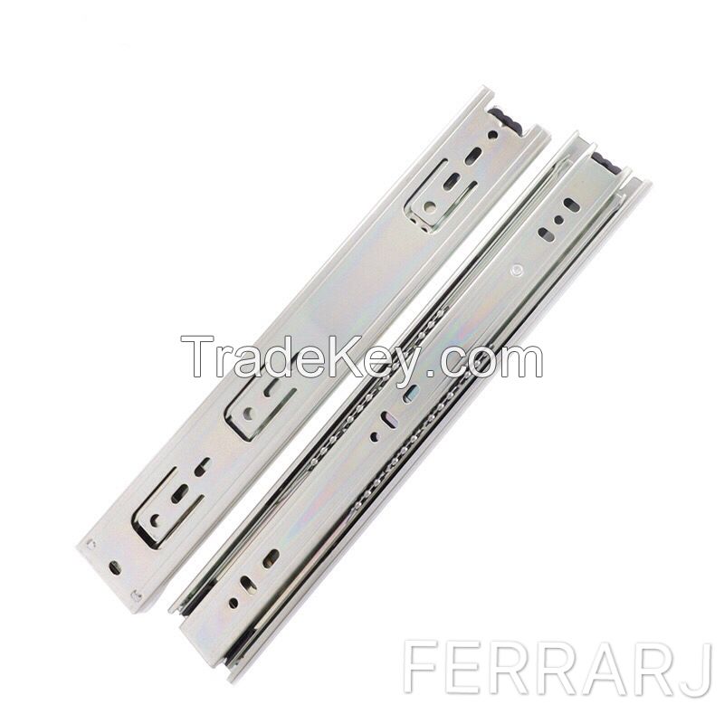 FERRARJ 45MM WIDTH THREE SECTIONS 3-FOLDS FULL EXTESNION TELESCOPIC BALL BEARING DRAWER RUNNER