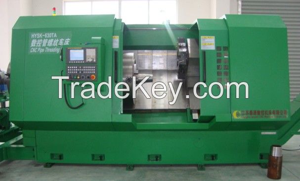 CNC pipe threading lathe machine for drill collar