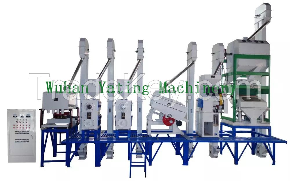 Rice processing Line 40 Ton Per Day Full Automatic Small Combined Rice Mill