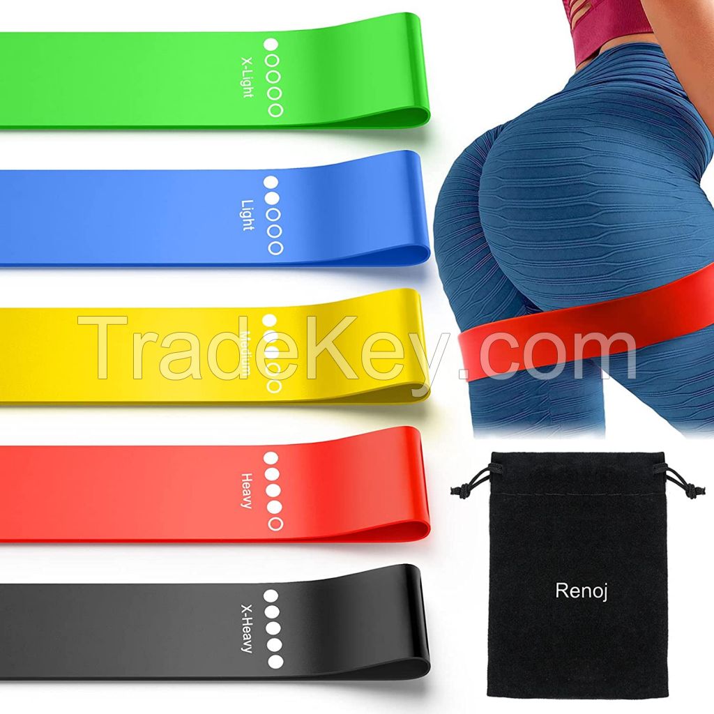 Resistance Bands, Exercise Workout Bands for Women and Men, 5 Set of Stretch Bands for Booty