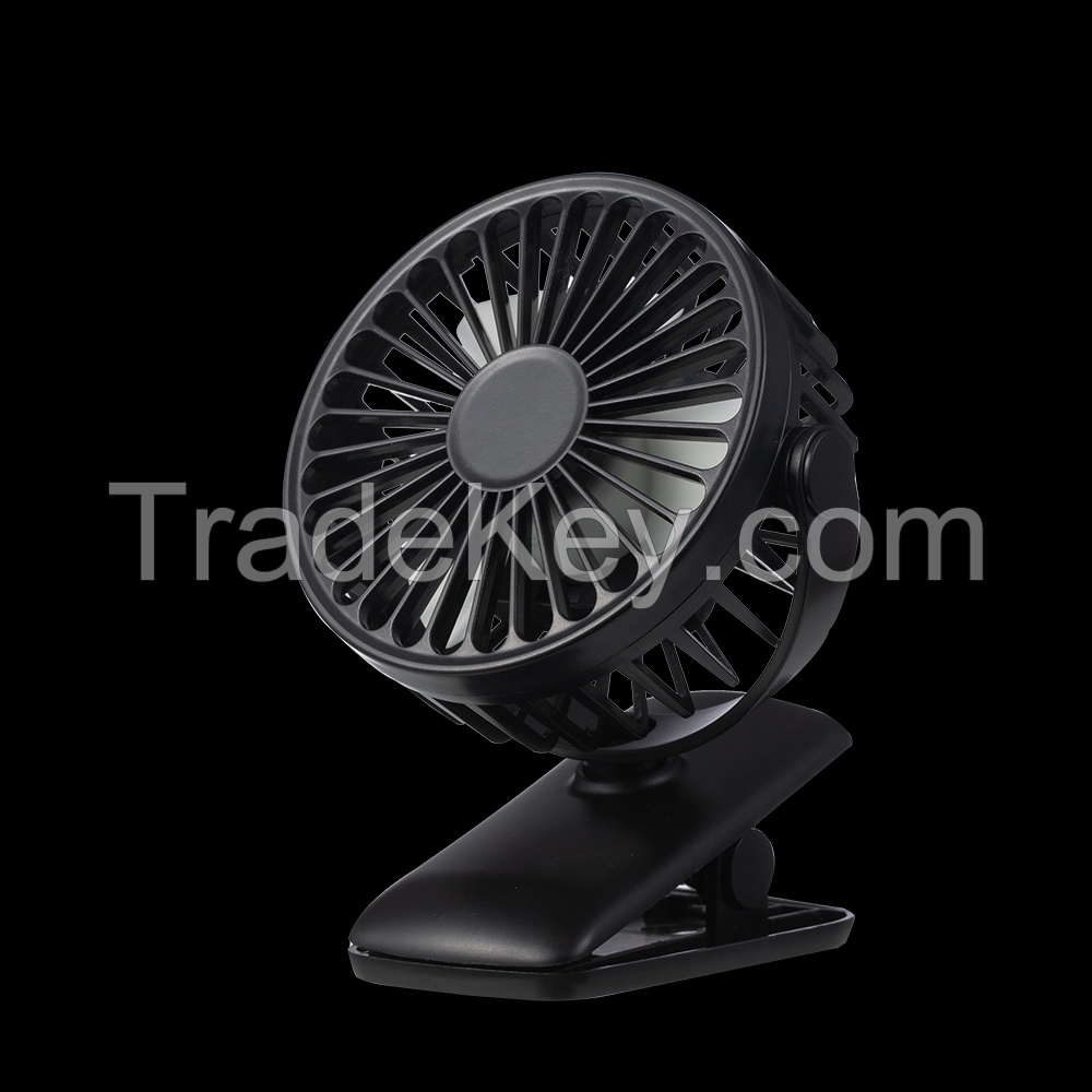 USB Desk Fan Small But Powerful Portable Quiet 3 Speeds Wind Desktop Personal Fan Dual 360 Adjustment Mini Fan for Better Cooling, Home Office Car Outdoor