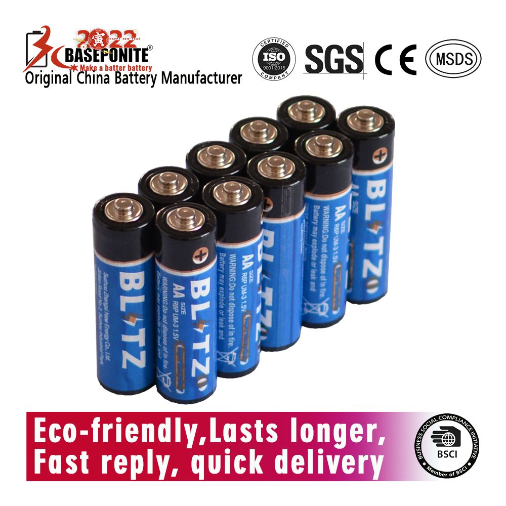 Super heavy duty 1.5v R6P AA batteries Zinc carbon for industrial OEM enquiry