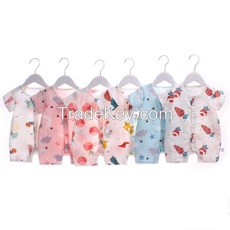 100 cotton gauze baby baby romper