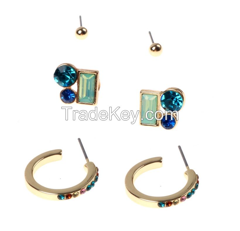 Wholesale Price Modern Simplicity Multi Color Burst Earrings Jewelry