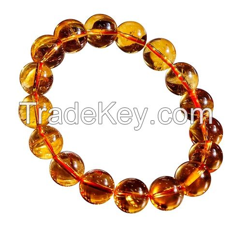 citrine  Natural Gemstone Bracelet 6-9'' Elasticated Healing Stone Chakra Reiki