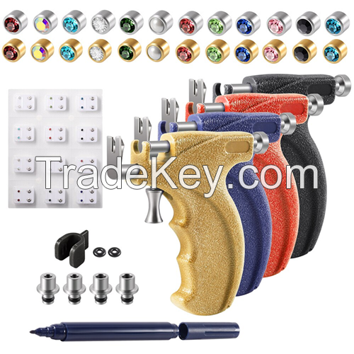 Professional Universal Ear Piercing Gun Tools Steel Birthstone Studs Earring Safe Helix Piercing kit