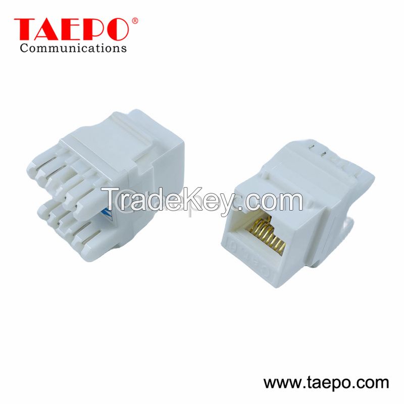 Sample free CAT6 UTP unshielded 8P8C AP style 180 degree Keystone jack from China Factory TAEPO