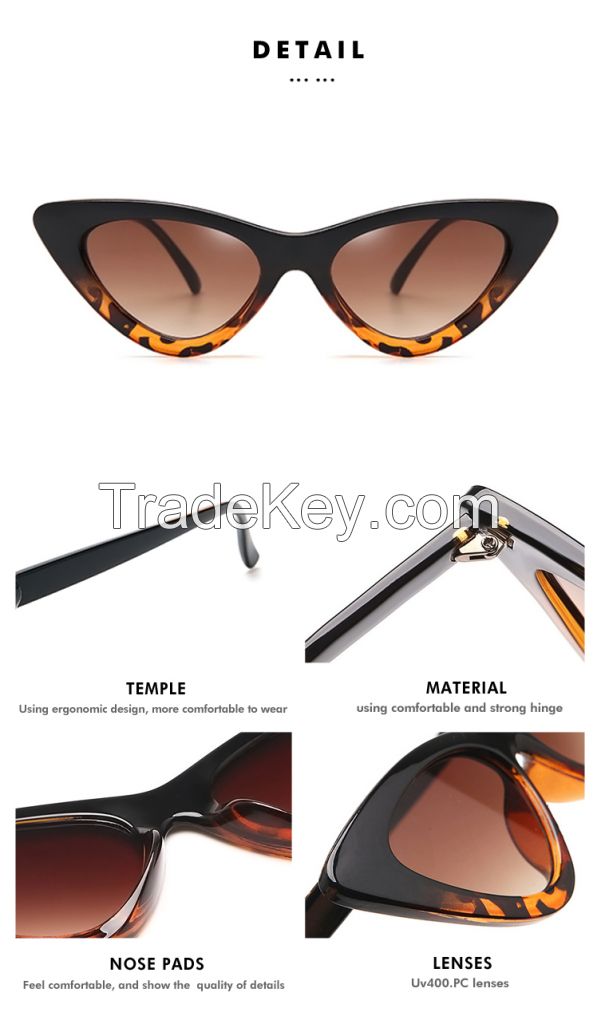 2021 New Fashion Cute Sexy Ladies Vintage Brand Design Small Women UV400 Eye Sun Glasses Sunglasses