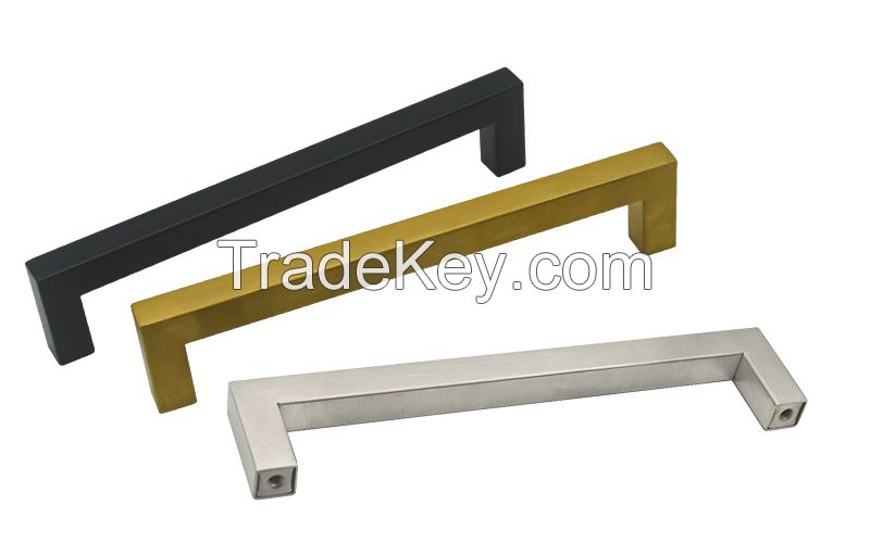 Modern square stainless steel cabinet wardrobe kitchen cupboard pull handles for USA, UK, France..etc.