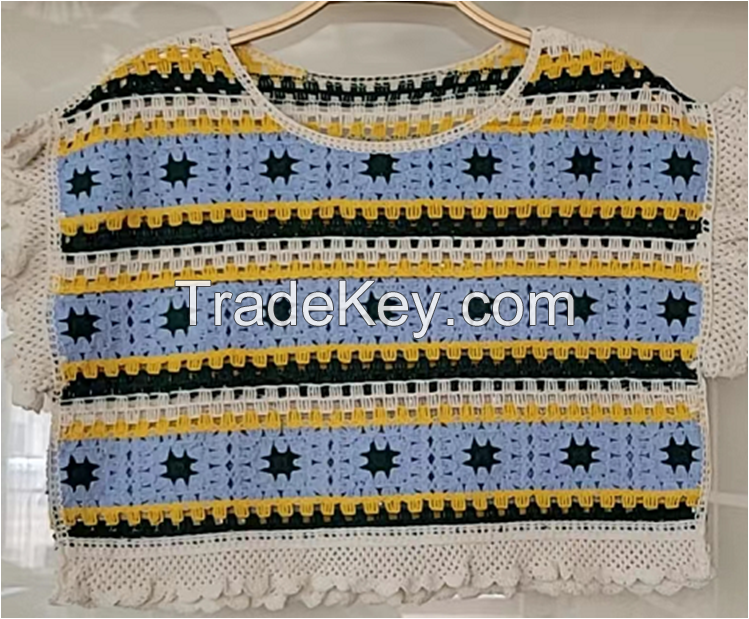 Women's fashion crochet sweater