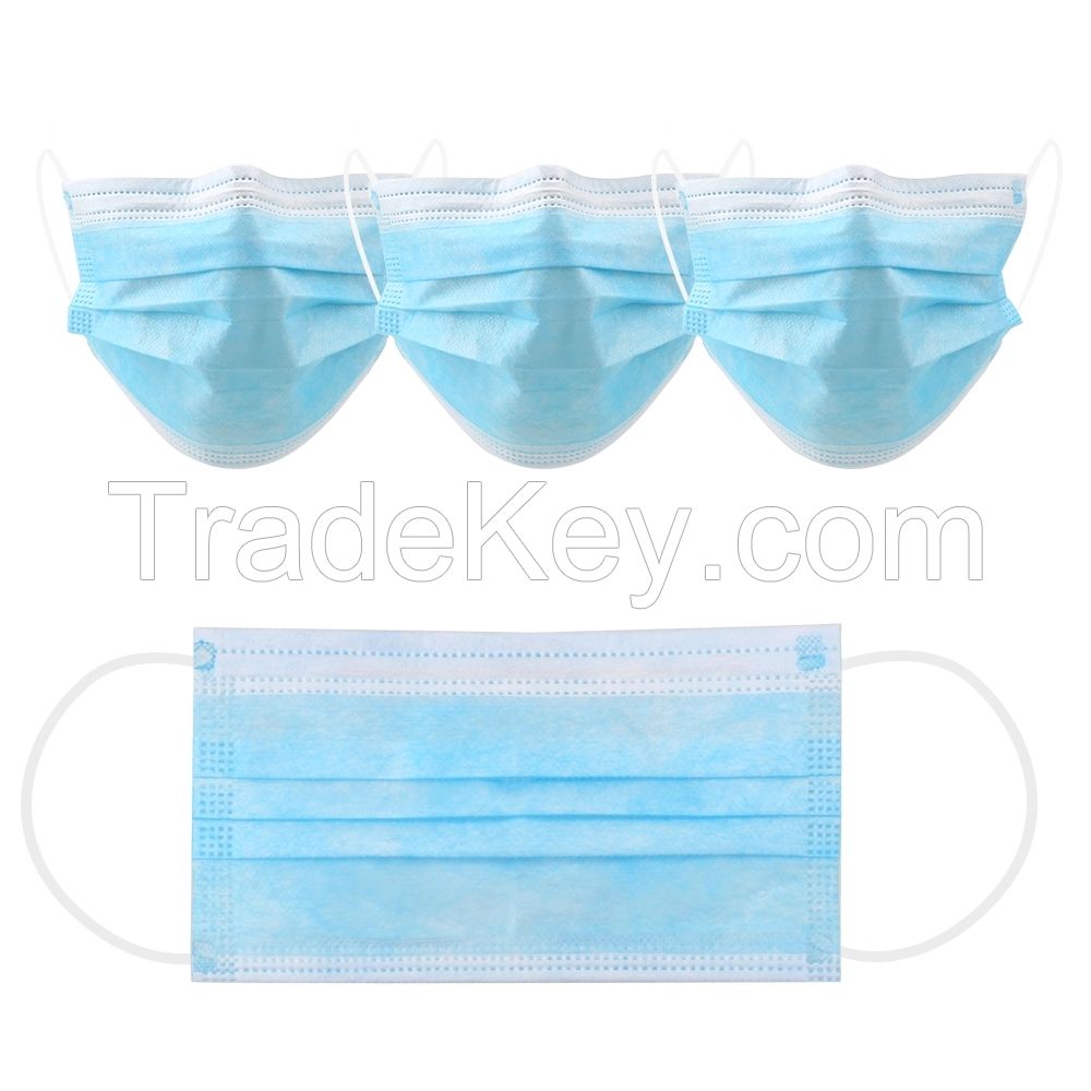Meltblown nonwoven disposable protective face mask
