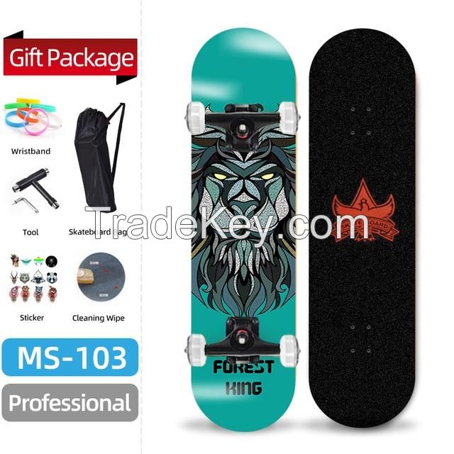 7 Layer Chinese Maple Complete  Skateboard