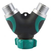 high quality Plastic Y-shaped double flow valve joint garden watering tool  Garden Water Connectors