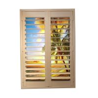 Premium quality PVC shutter plantation louver window finished shutters