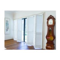 High quality interior plastic shutter PVC finish shutters eyebrow horizontal top shutters