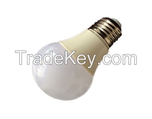 Aluminium with plastic coated 270 degrees A60 5W led bulb body materials