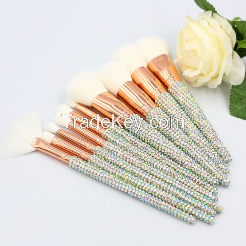 New Rhinestone makeup brush set