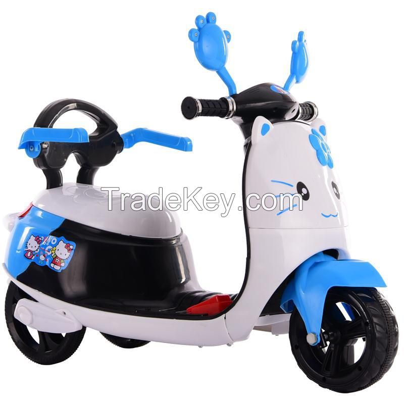 Cheap Cat Image Kid 6V Battery Powered Ride on Motorcycle Tricycle