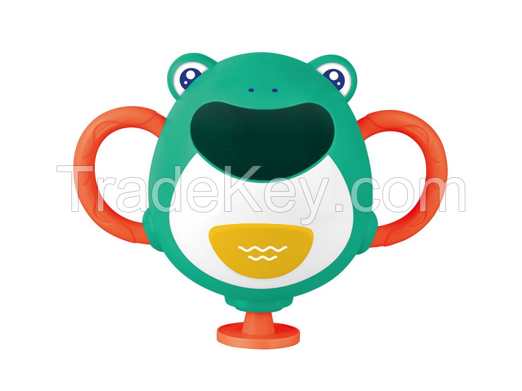 Baby bathing, bathing and splashing toy cartoon frog shower