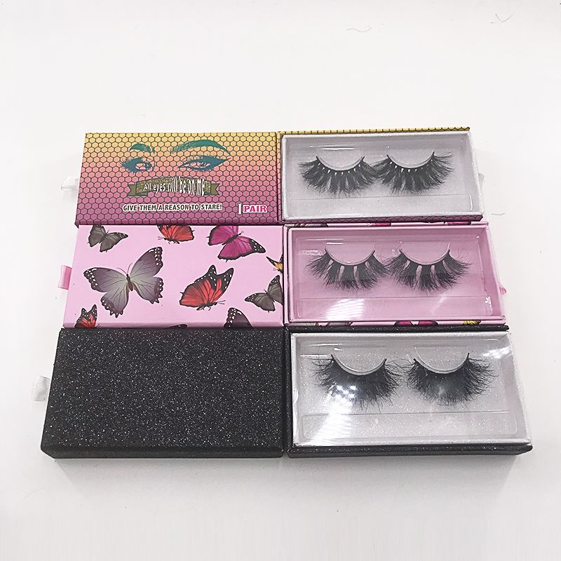 Mega Volume Double Layered Effect Lashes Minks 3d Vegan Synthetic Custom Logo Fluffy Faux Mink Lashes